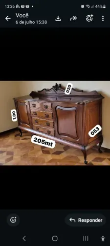 Vendo Aparador c/ Louceiro inferior (Madeira de verdade) 