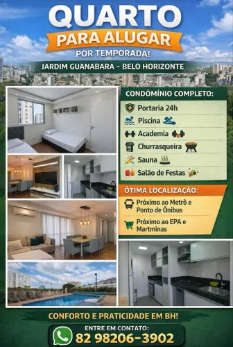 Quarto para aluguel (com ótimo condomínio)