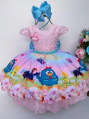 Vestido Galinha Pintadinha