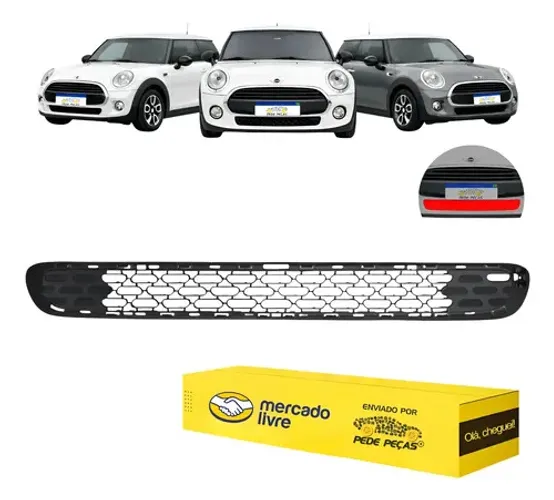 Grade Inferior Mini Cooper 1.5 F55 F56 2014 15 16 17 A 2021 Preto Fosco