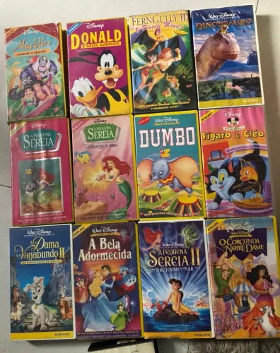 Lote 12 fitas VHS originais Disney