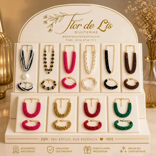 Flor de lis bijouterias - colares e pulseiras.