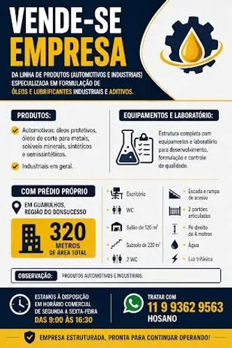 Firma de Lubrificantes industrial /bonsucesso Garulhos C/Predio