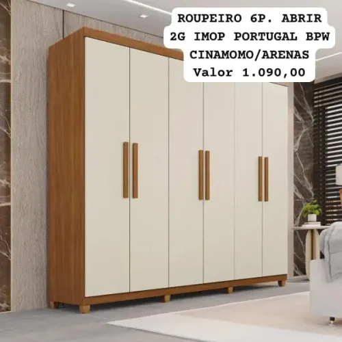 Guarda roupa casal 2 gavetas internas promoção 1.090