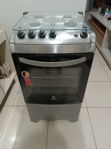 Fogão Brastemp 4 bocas inox elétrico muito bem conservado!