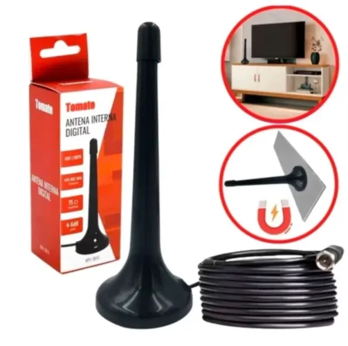 Antena sinal diigital interna amplificada HD 5 metros