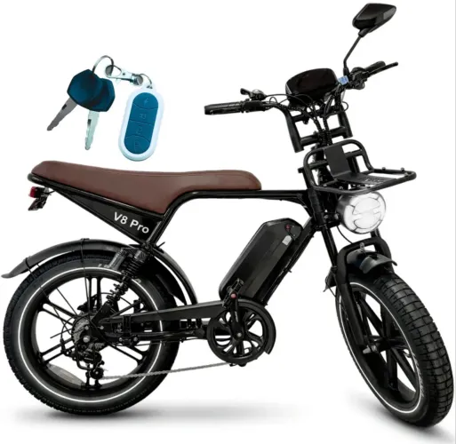 Bike elétrica NOVA V8 PRO - SOM EMBUTIDO E NOVO PAINEL 