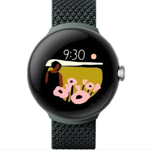 Smartwatch Google Pixel Watch LTE 41mm Ivy Woven Band Wifi e GPS Original, Lacrado