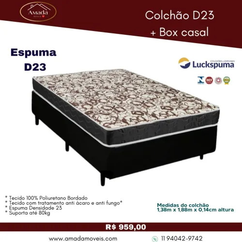 Colchão espuma D23 com base , conjunto promoção , à pronta entrega 