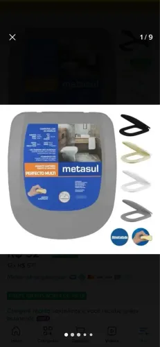 Tampa de vaso sanitário acolchoada nova sem uso
