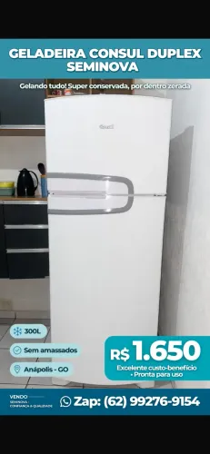 GELADEIRA CONSUL DUPLEX SEMINOVA ? Gelando tudo! Super conservada, por dentro zerada, sem