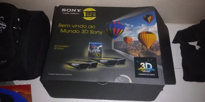 Kit 2 óculos 3d Sony (TDG-BR100/B) + transmissor TMR-br10 + 1 bluray 3D Copa 2010