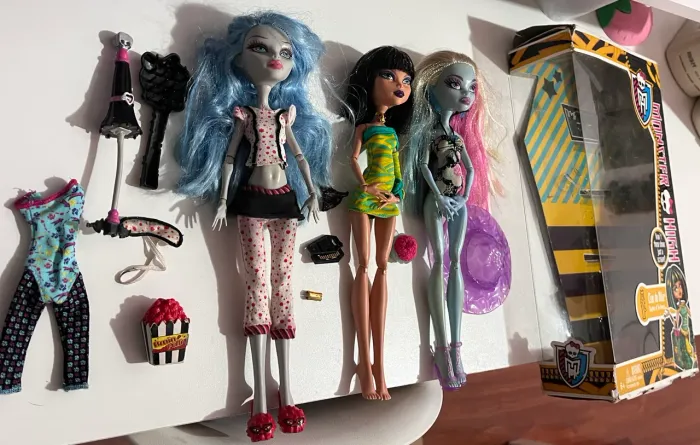 lote monster high e acessórios 