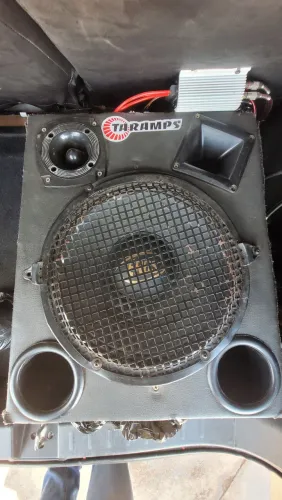 Caixa de som (Eros 12" + Corneta + twiter) automotivo 