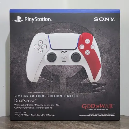 Controle DualSense PS5 God of War Aniversário 20 Anos Edição Limitada - Novo e Lacrado