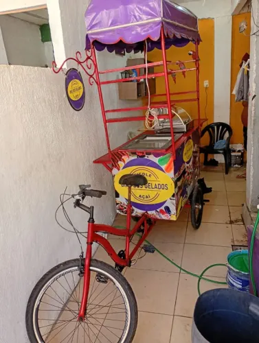 Bicicleta com carrocinha