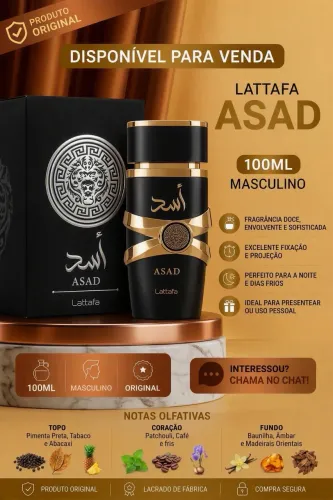 Parfum (Masc)Árabe Asad Lattafa  Eau De Parfum 100ml Original
