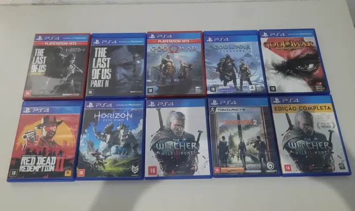 Lote de 10 jogos do ps4