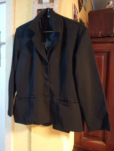 Blazer preto forrado feminino EG