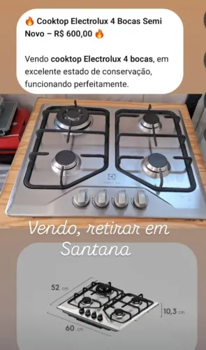 Cooktop Electrolux inox
