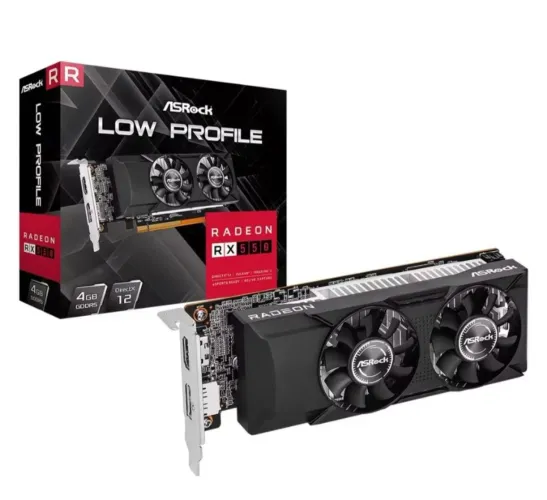 Placa video asrock rx 550 low profile 4g ddr5.conecta somente placa mae .