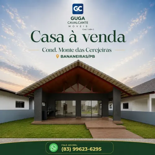 CONDOMÍNIO MONTE DAS CEREJEIRAS BANANEIRAS/PB. Casa à venda com 4 suítes