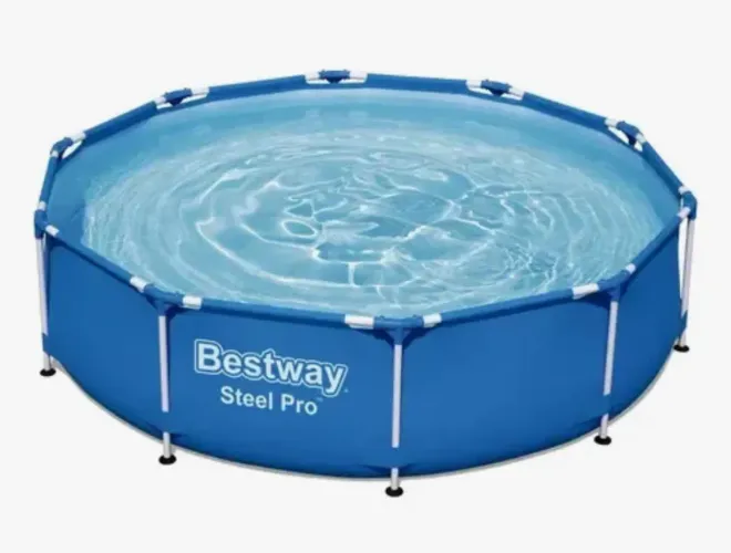 Piscina Estrutural Redonda Bestway Steel Pro 4678 Litros Azul