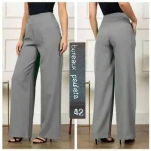 Calça Feminina Social Alfaiataria Caqui Executiva Bureaux