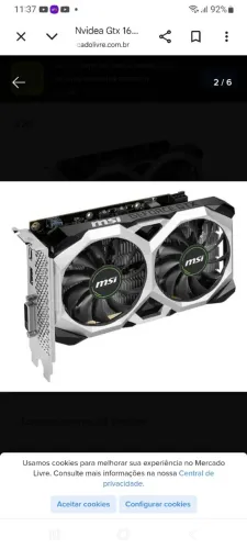 Troco gtx 1650 msi ventus oc 4gb e um pocophone F1 128gb 8gb de RAM EM UMA PLACA DE VIDEO