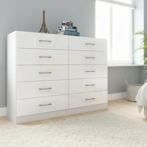 Cômoda 10 Gavetas Caribe Branco - FELLICCI entrega hoje