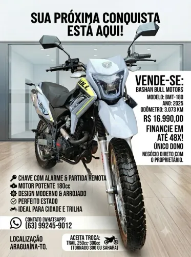 Moto Trail 180cc concorrente da Honda Bros e Yamaha XTZ por R$ 16.990,00 e financiável