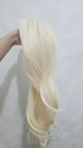 Peruca com arco, tiara de cabelo, wig headband nunca usada loiro platinado