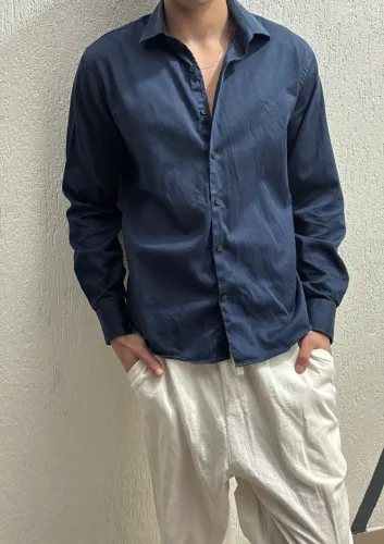 Camisa VR Collezioni Original Azul Marinho Premium Tam M