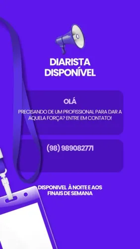 Diarista disponível