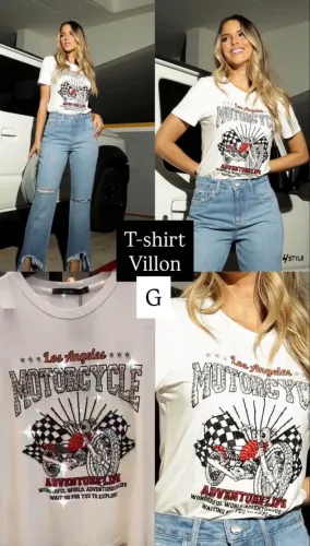 T-shirt bordada Villon 