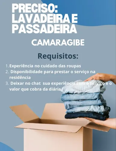 Preciso: lavadeira e passadeira 