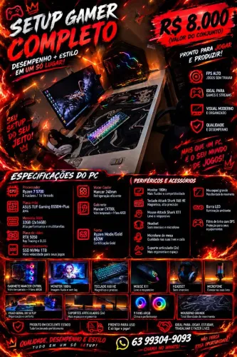 SETAP GAMER COMPLETO