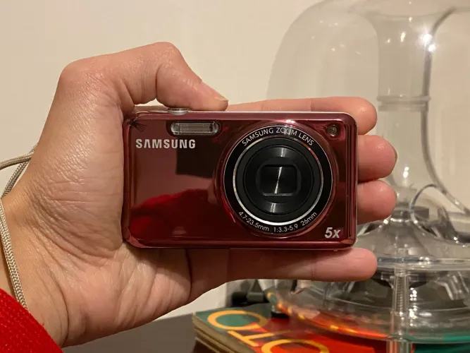 Câmera Samsung PL121 rosa 