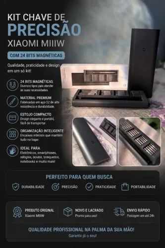 Kit Chave de Precisão Xiaomi MIIIIW com 24 Bits Magnéticos - Original