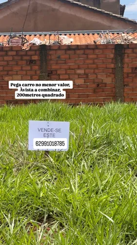 Lote em Goianira 200 metros quadrado, 