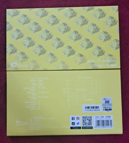 Akko V3 Cream Yellow - 90 switches (2 caixas de 45)
