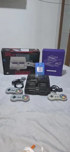 SNES - Super Nintendo Transparente Impecável