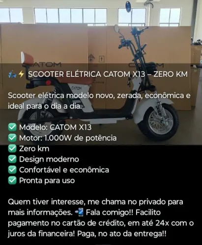 Vendo SCOOTER nova, só paga na RETIRADA no RECREIO,RJ.