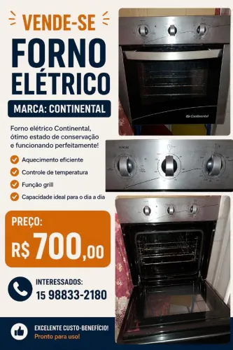 FORNO Marca Continental Elétrico 66 Litros 220V