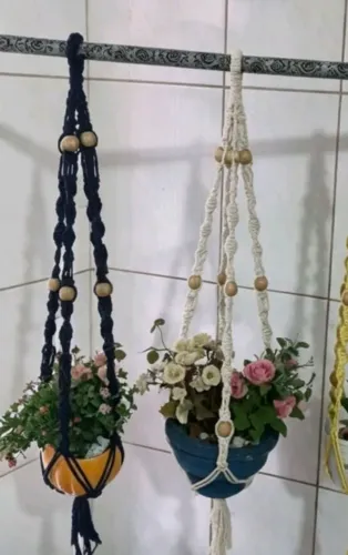 Kit Suporte para plantas em macramê