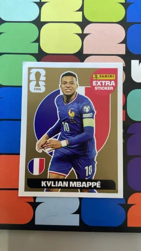 ? Figurinha Extra Sticker Gold Kylian Mbappé Copa 2026 Panini Ultra Rara ?