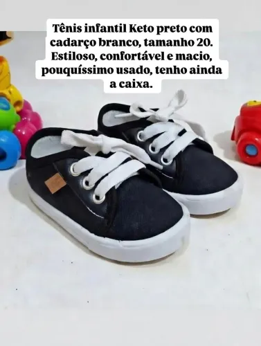 Tênis Infantil Keto Tam 20 Pouco Usado