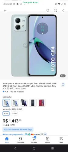 Celular Motorola g84