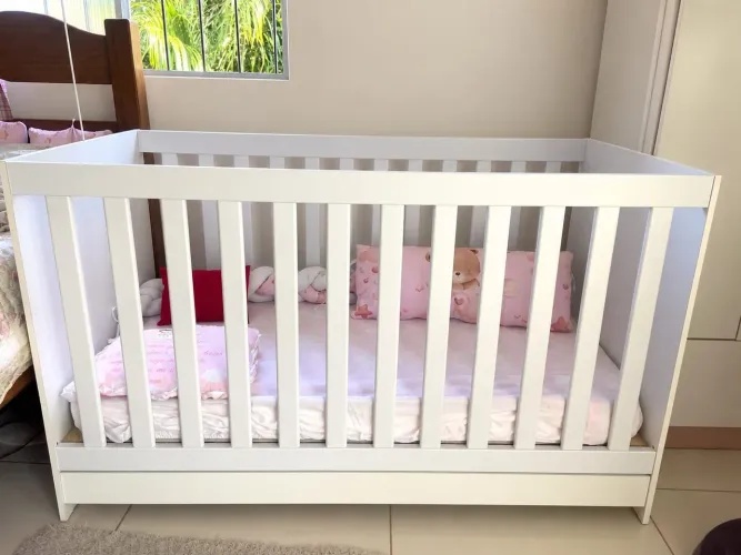 Berço Infantil Completo Com Colchão