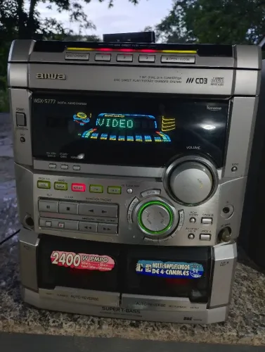 Aiwa nsx s777 mini System funcionando qualidade superior JBL Boombox Bose harman Philco lg